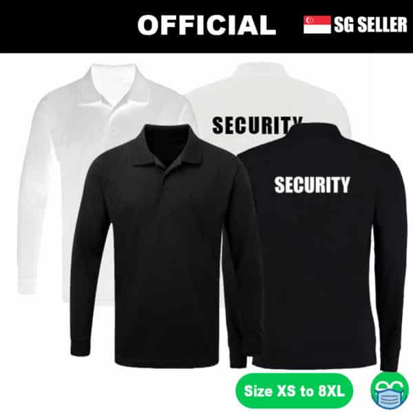 Black Long Sleeve Security Polo Shirt | White Long Sleeve Security Polo Shirt